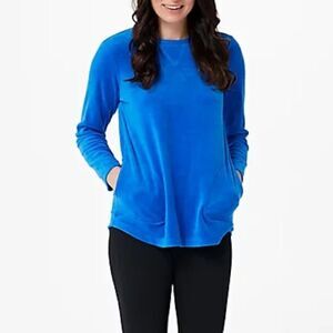 Denim & Co. Active Regular Velour Tunic